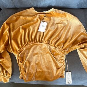 Velvet ruched top